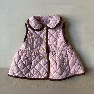 Janie and Jack Baby Girl Quilted Barn Vest 18-24 months